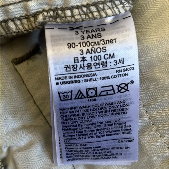 Gap Boys Gray Relaxed Straight Legged Fit Chino. Pull on - Picture 4 of 8